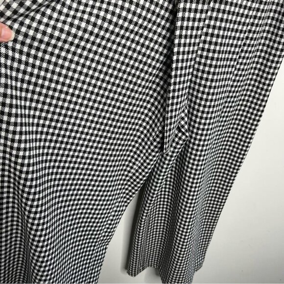 Calvin Klein Womens Size 4 Cropped Sleeveless Jumpsuit Black Gingham NEW Stretch - Picture 6 of 15